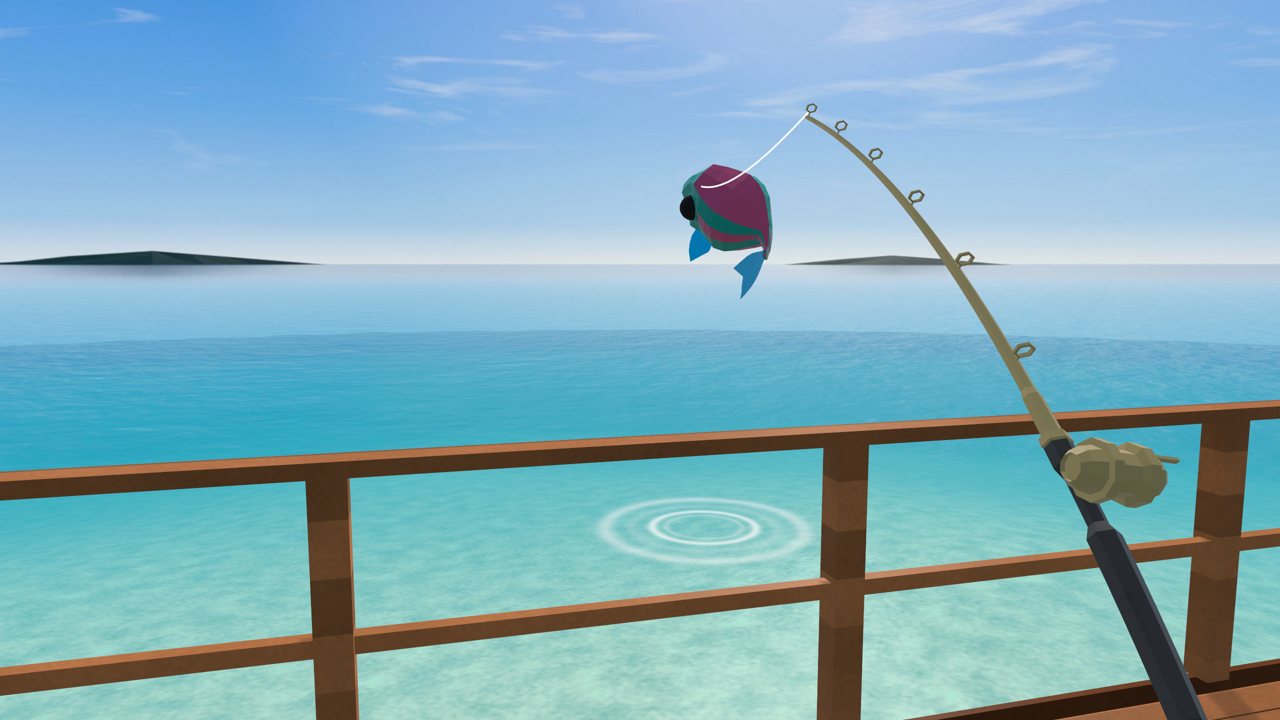 A fish leaping out of the water on the line
